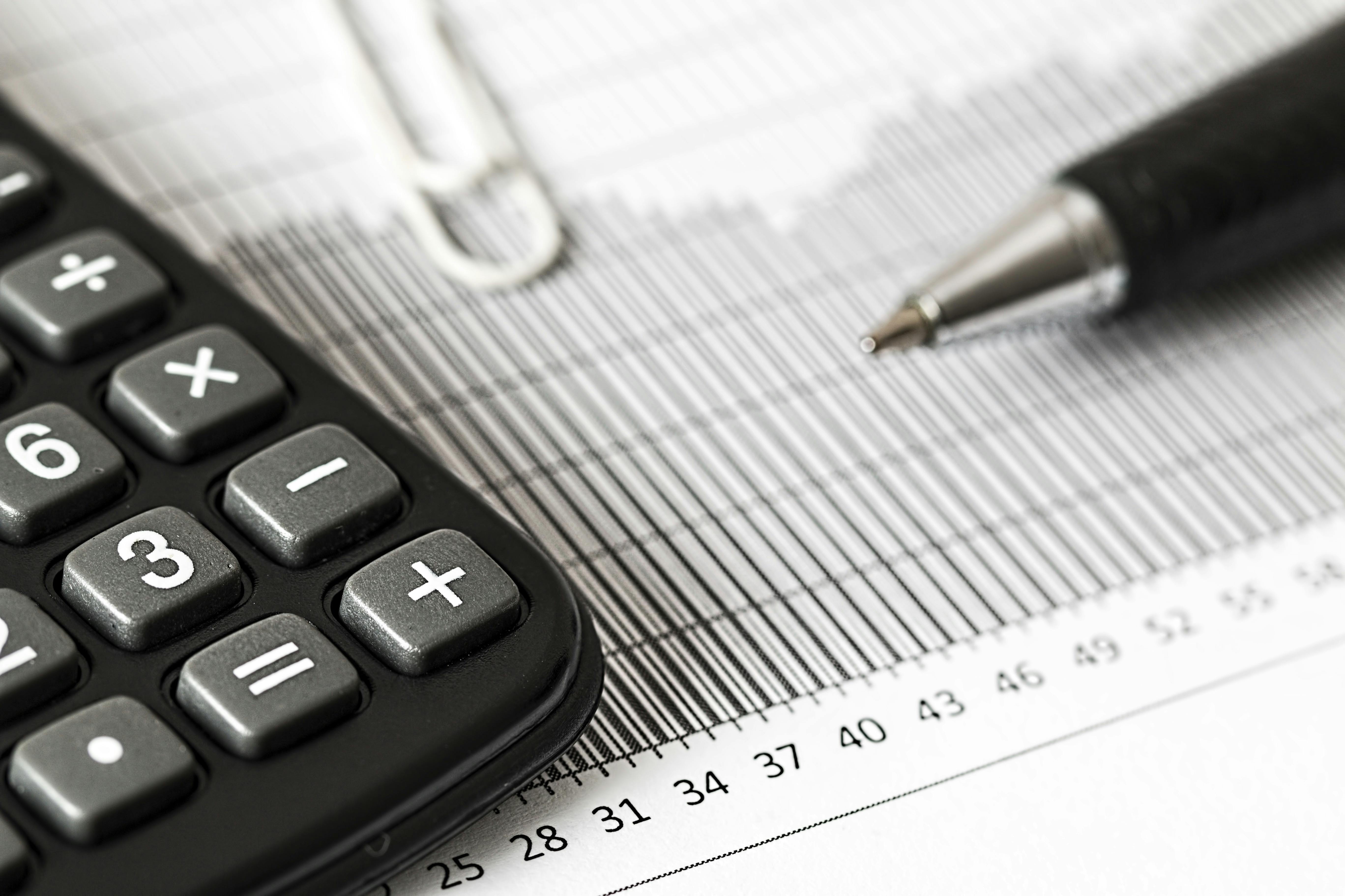 Calculator and Pen with Chart