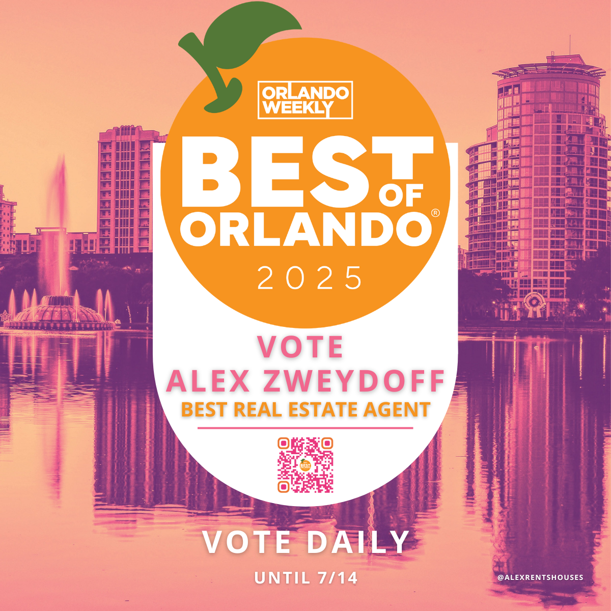 Vote Alex Zweydoff: Best Real Estate Agent Orlando 2025