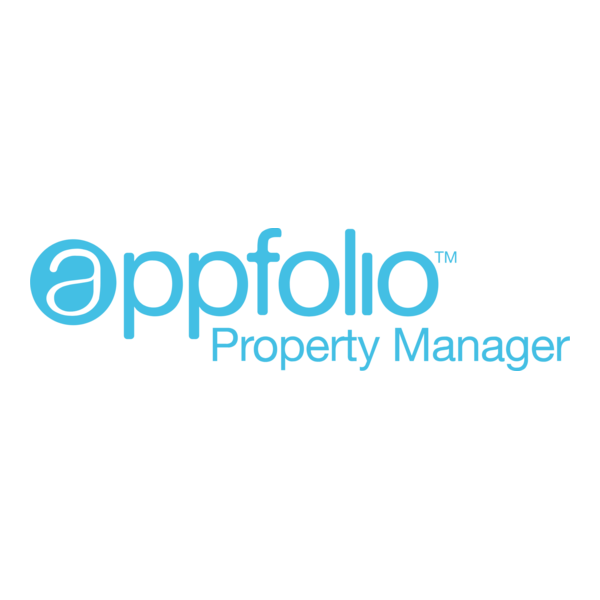 AppFolio Property Manager logo – full-featured property management software with lease automation, mobile app, and reporting tools.