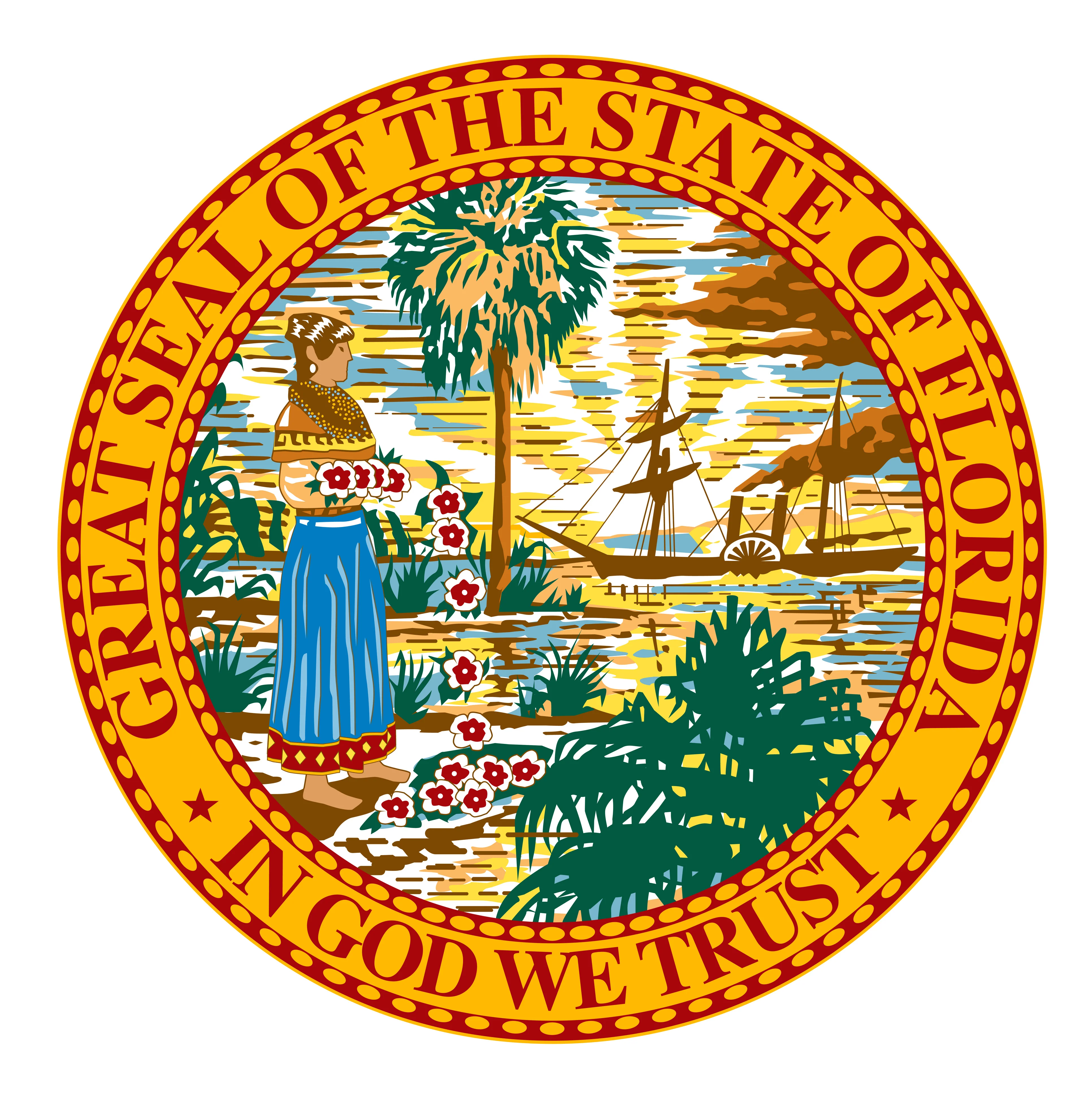 The Great Seal of Florida representing the $3.8 trillion real estate market—used in infographic context for property investment insights by Allegiant.