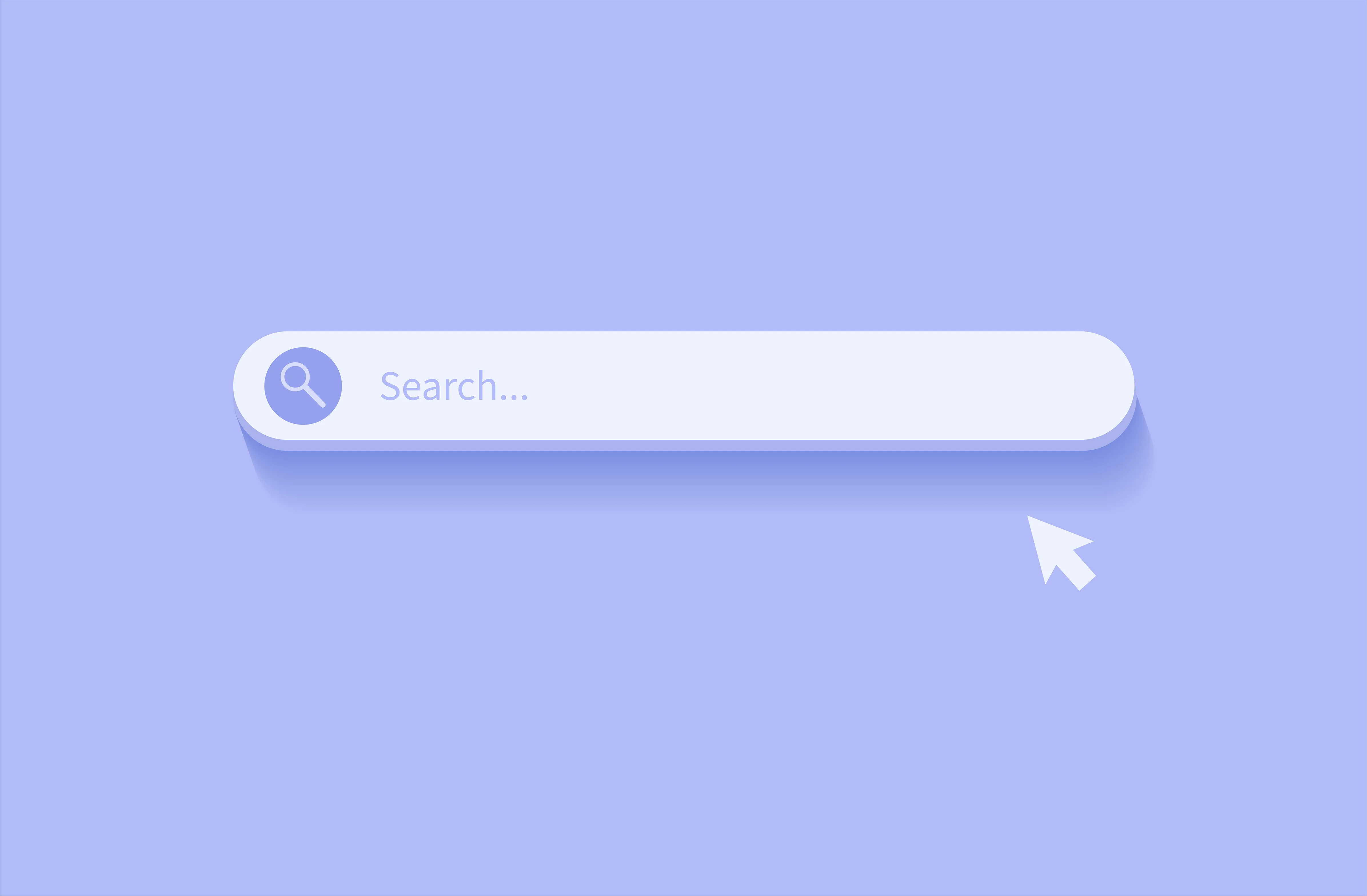 Minimalist search bar interface with magnifying glass icon, representing the process of searching a Florida real estate license.