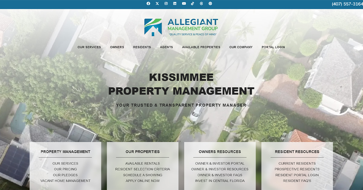 Owner/Investment Portal Allegiant Management Group